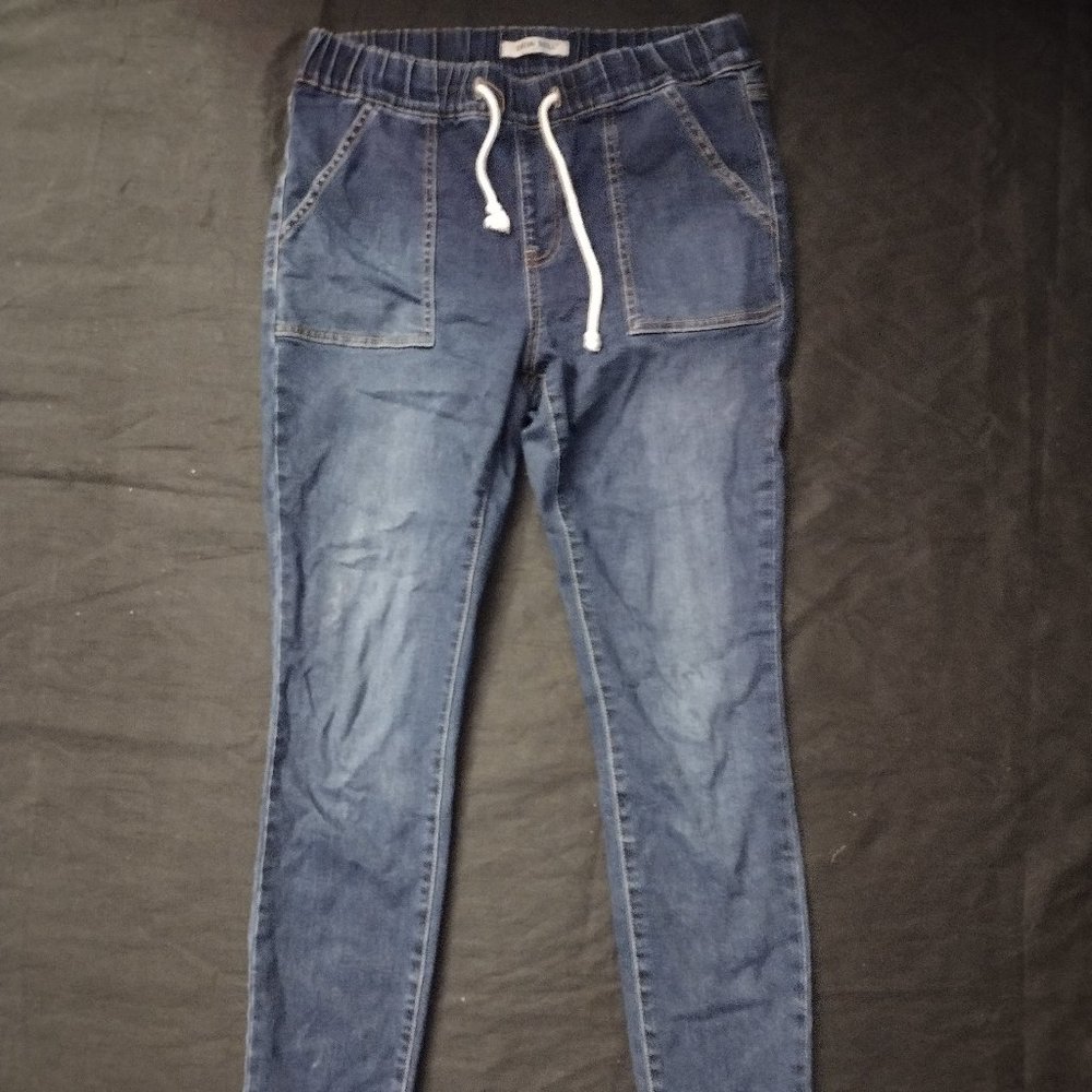 Satin Doll Pull Up Joggers Jean's Size 8